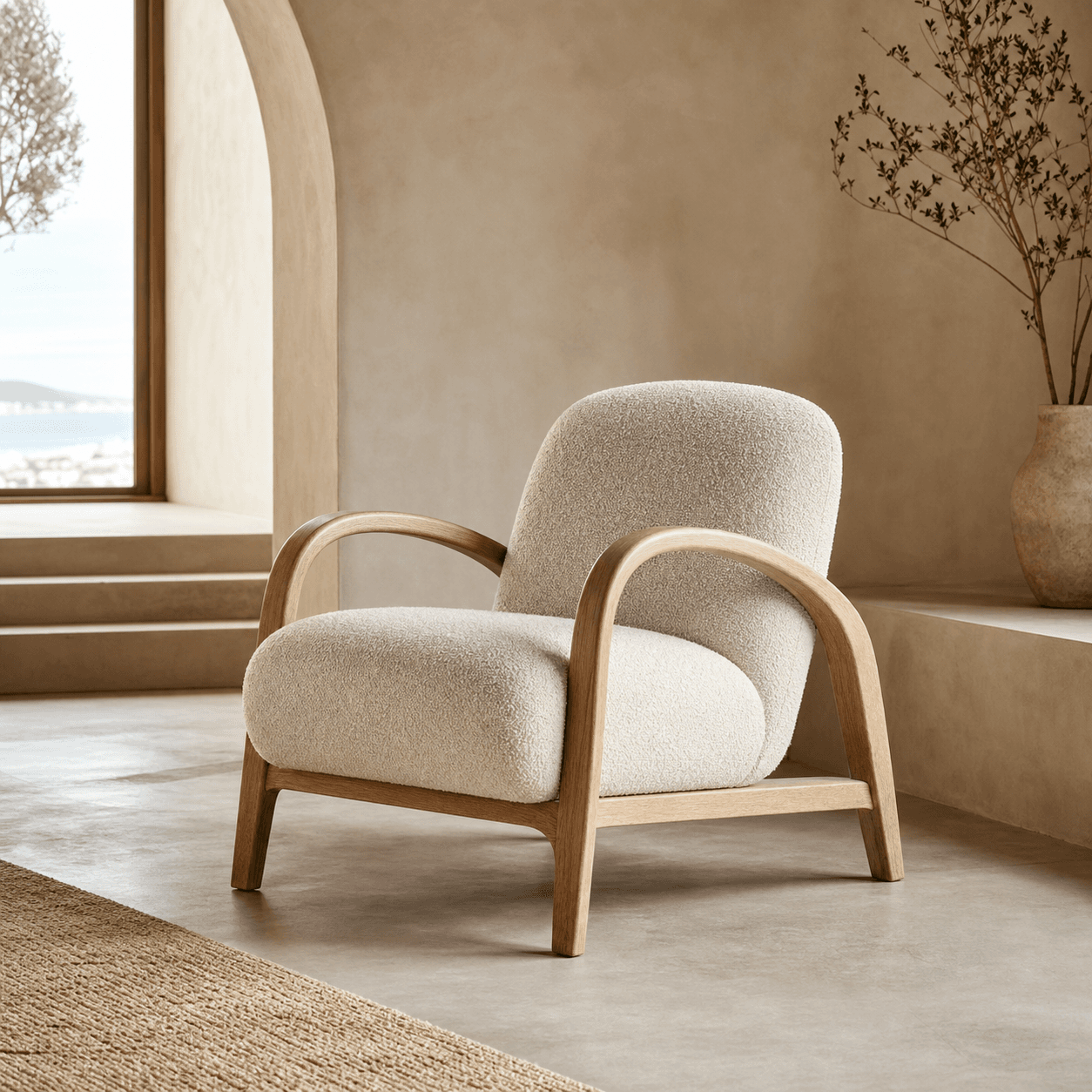 Cream lounge chair campaign
